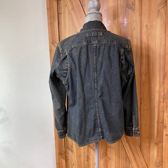 Duluth Trading Co Button Denim Shacket size M - Picture 4 of 10